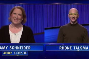 Jeopardy! contestants Amy Schneider and Rhone Talsma