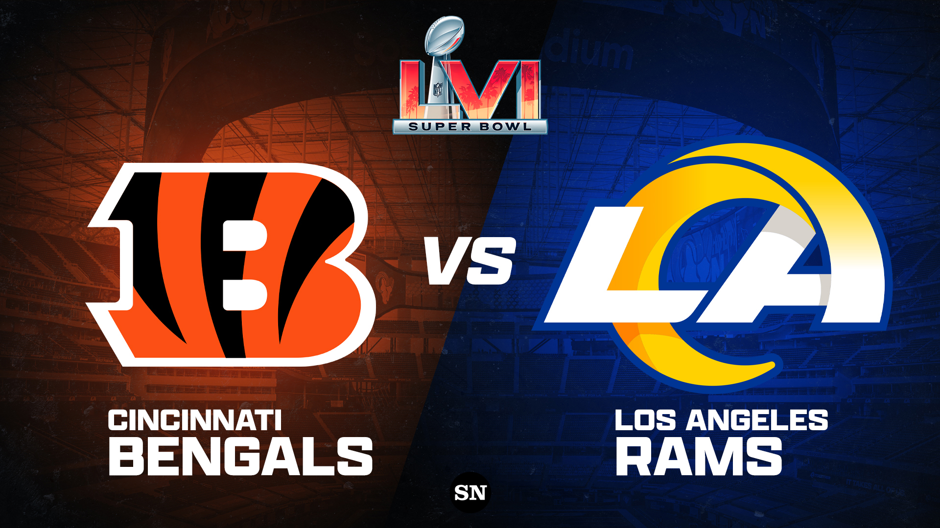 Cincinnati Bengals vs. Los Angeles Rams Framed Super Bowl LVI Matchup  Collage