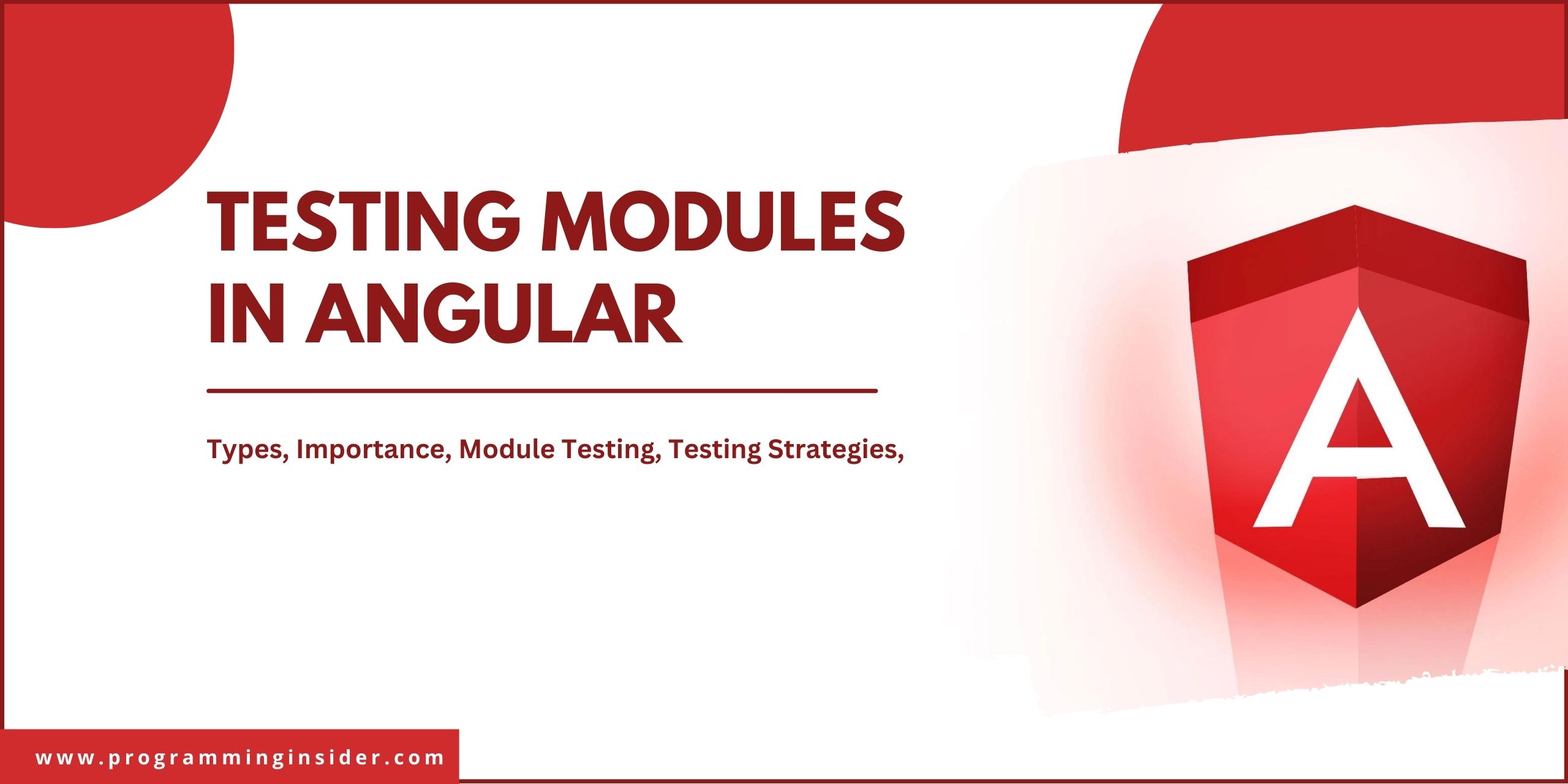 Testing Modules In Angular - Programming Insider